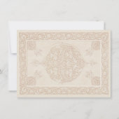 Carte RSVP de mariage de calligraphie islamique tr (Dos)