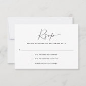 Carte RSVP de Mariage de Calligraphie moderne (Devant)