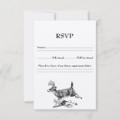Carte RSVP de mariage de cerfs rustiques (Dos)