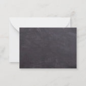 Carte RSVP de mariage de Chalkboard budget (Dos)