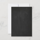 Carte RSVP de Mariage de Chalkboard moderne (Dos)