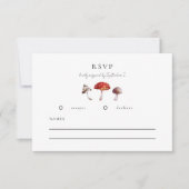 Carte RSVP de mariage de champignons rustiques (Devant)