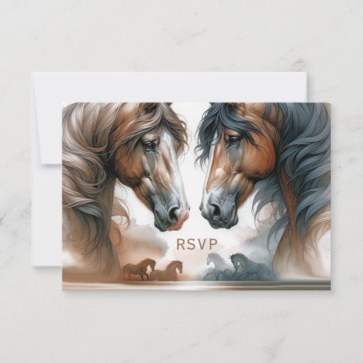 Carte RSVP de mariage de code QR (Devant)