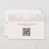 Carte RSVP de mariage de code QR (Dos)