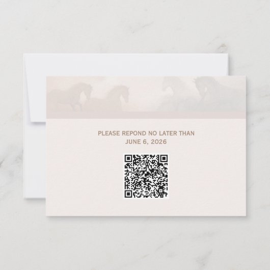 Carte RSVP de mariage de code QR (Dos)
