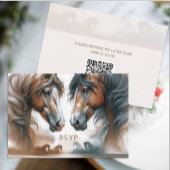 Carte RSVP de mariage de code QR