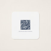 Carte RSVP de mariage de code QR floral (Dos)