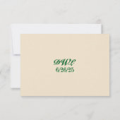 Carte RSVP de mariage de code QR irlandais Serenit (Dos)