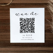 Carte RSVP de mariage de code QR minimal