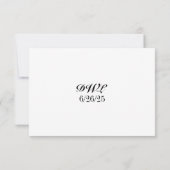 Carte RSVP de mariage de code QR Whisper en marbre (Dos)