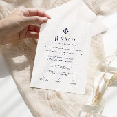 Carte RSVP de mariage de destination de croisière