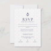 Carte RSVP de mariage de destination de croisière (Devant)