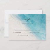 Carte RSVP de mariage de destination de plage d'ét (Devant)
