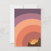 Carte RSVP de mariage de destination du coucher du (Dos)