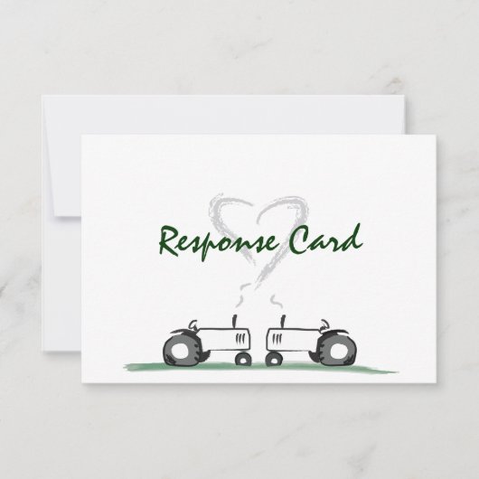 Carte RSVP de mariage de ferme : style classique (Devant)