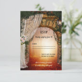 Carte RSVP de mariage de jardin ou de forêt enchan (Debout devant)