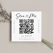 Carte RSVP de mariage de la police coeur du code Q