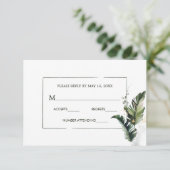 Carte RSVP de mariage de l'aquarelle tropicale (Debout devant)
