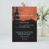 Carte RSVP de mariage de l'église éffrayante (Debout devant)