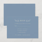 Carte RSVP de mariage de mariage d'argent (Devant / Derrière)