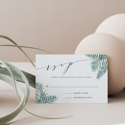 Carte RSVP de mariage de mariage de folie tropical