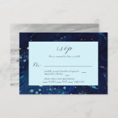 Carte RSVP de mariage de minuit (Devant / Derrière)