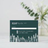 Carte RSVP de mariage de montagne (Debout devant)