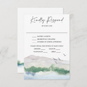 Carte RSVP de mariage de Mountain Lake