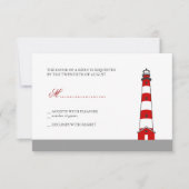 Carte RSVP de mariage de phare (Devant)