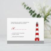 Carte RSVP de mariage de phare (Debout devant)