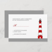 Carte RSVP de mariage de phare (Devant / Derrière)