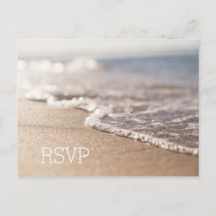Carte RSVP de mariage de plage