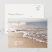Carte RSVP de mariage de plage (Devant / Derrière)