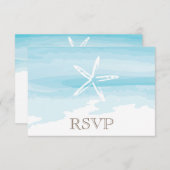 Carte RSVP de mariage de plage (Devant / Derrière)