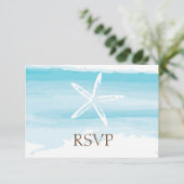 Carte RSVP de mariage de plage (Debout devant)