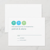 Carte RSVP de mariage de plage (Devant / Derrière)