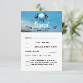 Carte RSVP de mariage de plage (Debout devant)