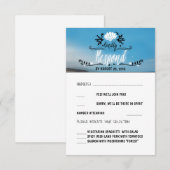 Carte RSVP de mariage de plage (Devant / Derrière)