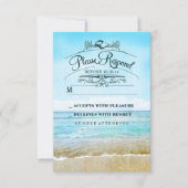 Carte RSVP de mariage de plage (Devant)