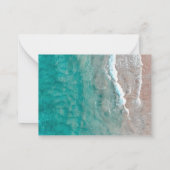 Carte RSVP de mariage de plage tropicale d'aquarel (Dos)