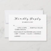 Carte RSVP de mariage de plaisir (Devant)