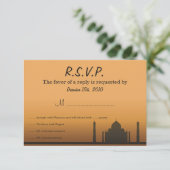 Carte RSVP de mariage de rêve indien (Debout devant)