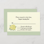 Carte RSVP de mariage de rose jaune du Texas (Devant / Derrière)