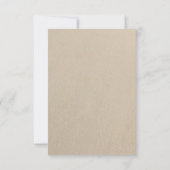 Carte RSVP de mariage de sable et de mousse de pla (Dos)