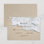 Carte RSVP de mariage de sable et de mousse de pla (Devant / Derrière)
