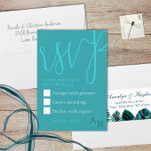 Carte RSVP de mariage de script de calligraphie tu