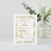 Carte RSVP de mariage de style agricole (Debout devant)