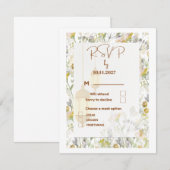 Carte RSVP de mariage de style agricole (Devant / Derrière)