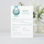 Carte RSVP de mariage de Swan Lake | Inséparables  (Debout devant)