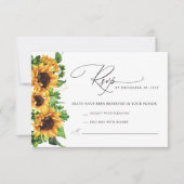 Carte RSVP de mariage de tournesol (Devant)